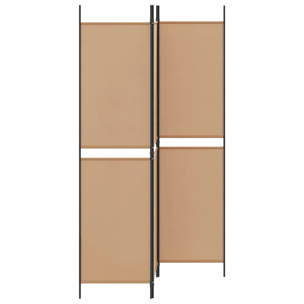 Divisorio Ambienti | Divider per stanze | Paravento a 3 pannelli Beige 150 x 200 cm Tessuto