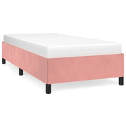 Letto singolo | Letto per adulti | Giroletto Rosa 90x190 cm in Velluto