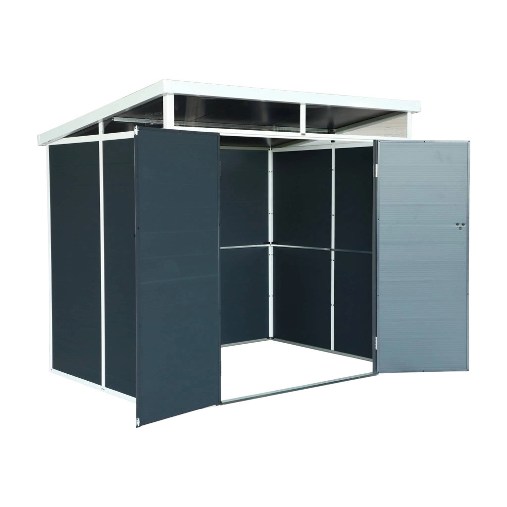 Casetta da giardino in plastica con struttura in alluminio, 4.55m²,