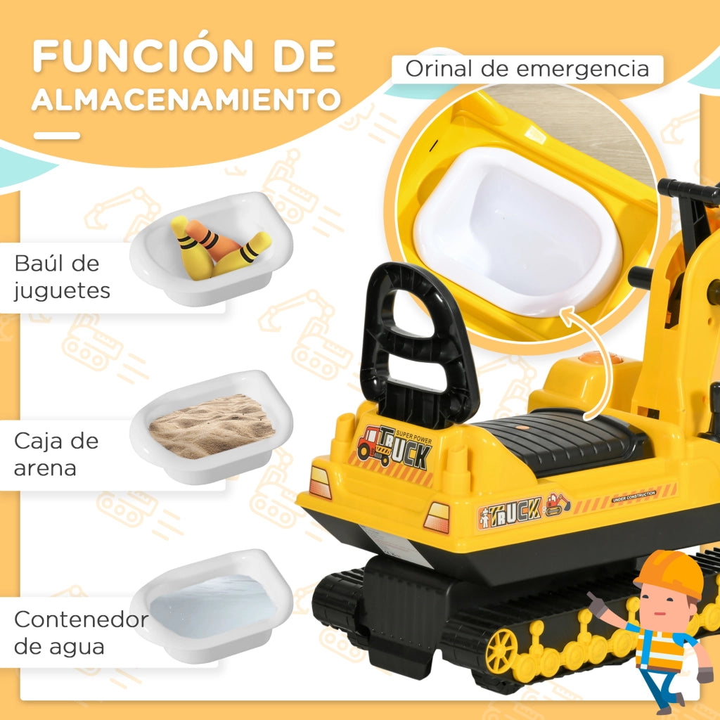 Correpasillos con Braccio Mobile e Sedile Contenitore ¨C zephmum ¨C Giallo 78x24x58,5 cm