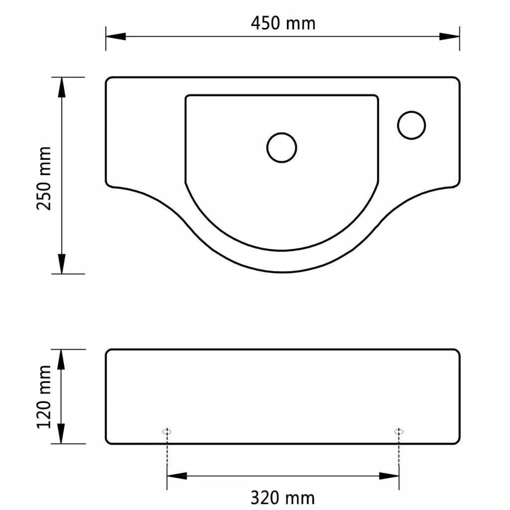 Lavabo da bagno in ceramica nera da 45 cm con foro per rubinetto 0 2_0002506
