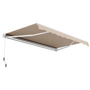 Tenda da sole a manovella 4 x 2,5 m telo regolabile in poliestere con robusta struttura in alluminio design contemporaneo beige 20_0013647