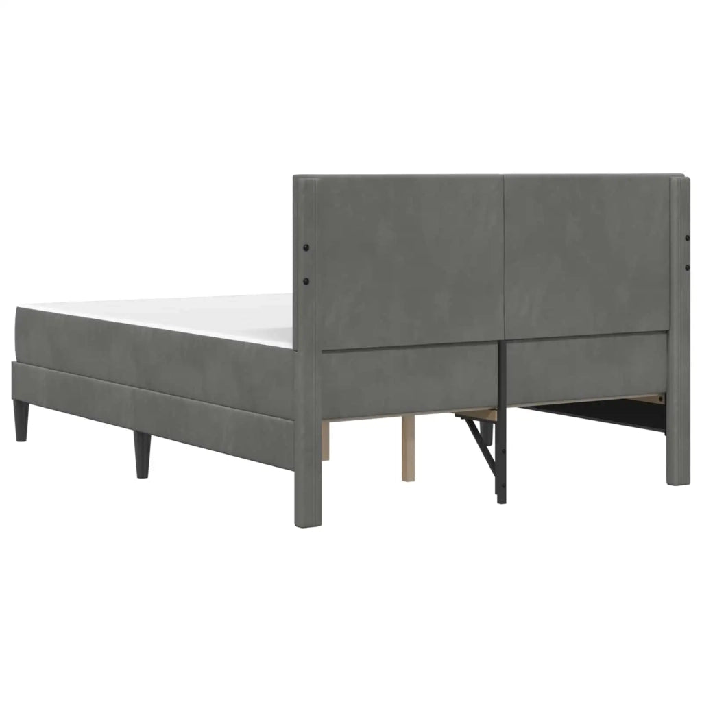 Struttura letto con materasso Grigio scuro 120 x 190 cm Velluto 3415037