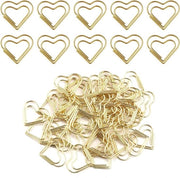Mini Clip per Carta 100 in Oro, Design del Cuore, Acciaio Inossidabile - per Scuola, Ufficio, Uso Domestico