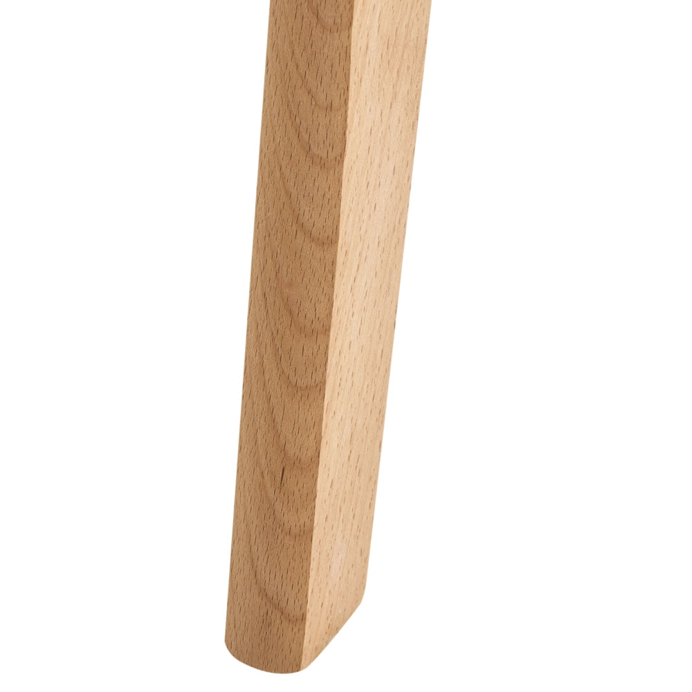 Set di 2 sedie da pranzo con gambe in legno eleganti in ecopelle azzurra