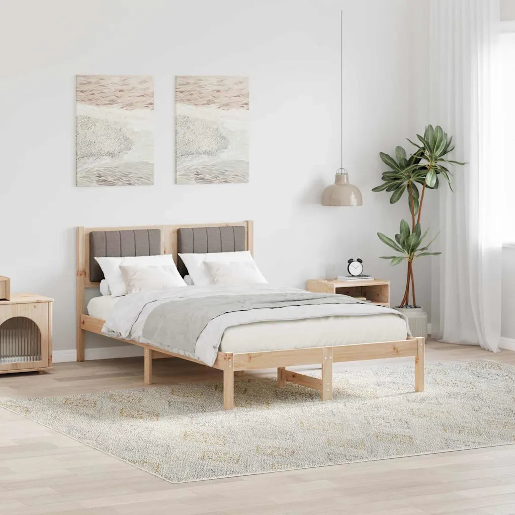 Letto con Testiera Rivestita-Struttura Letto con Testiera Talpa 120 x 200 cm Pino massello 725751
