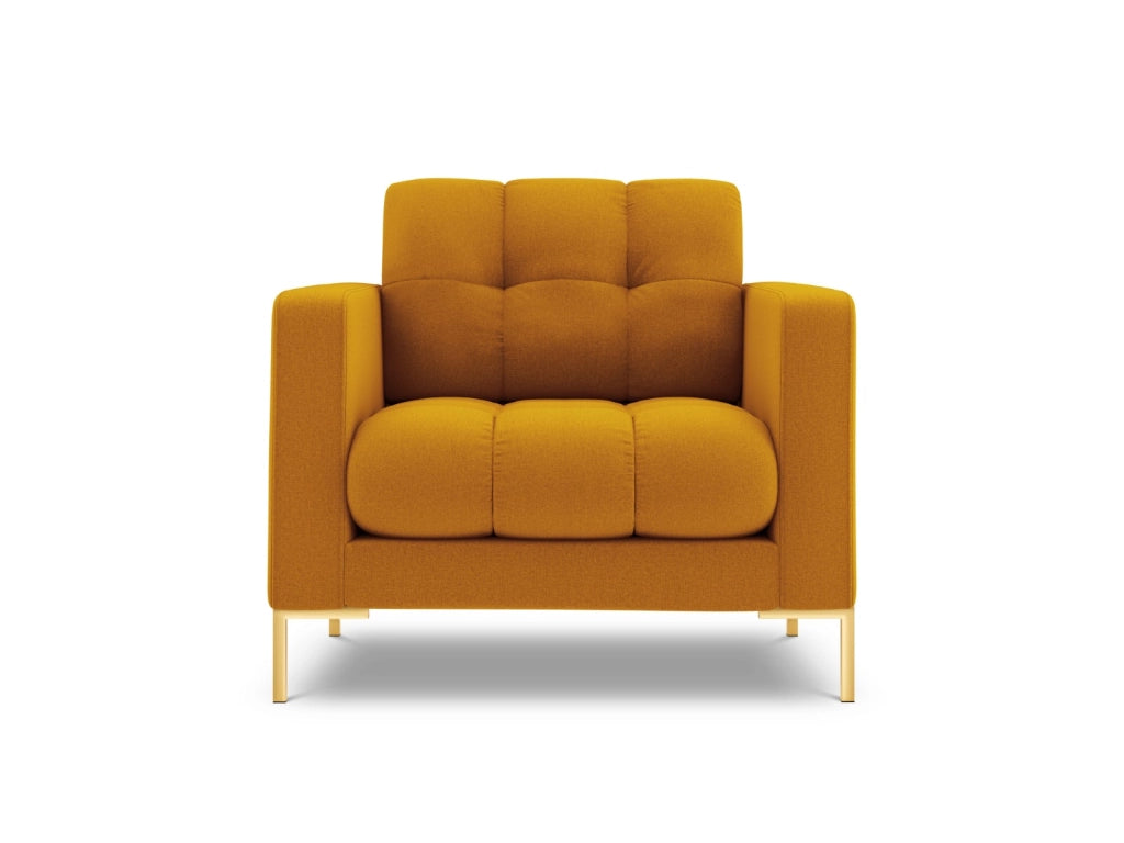 Cosmopolitan Design - Poltrona "Bali" in tessuto strutturato giallo 