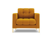 Cosmopolitan Design - Poltrona "Bali" in tessuto strutturato giallo 