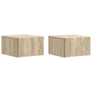 Tavolino da Parete Laterale 2 pcs Rovere Sonoma