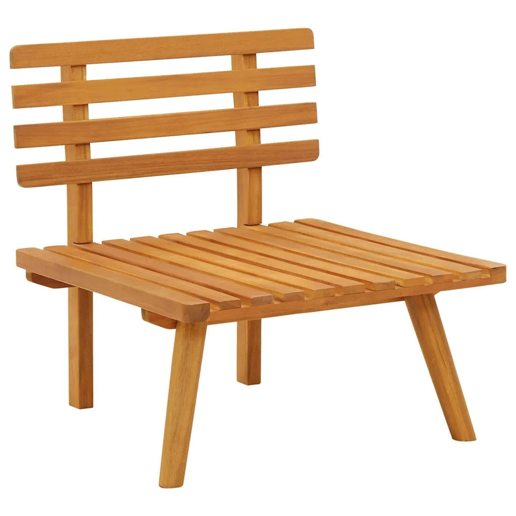 Sedia da patio-Sedia da Giardino con Cuscini in Legno Massello di Acacia 901175