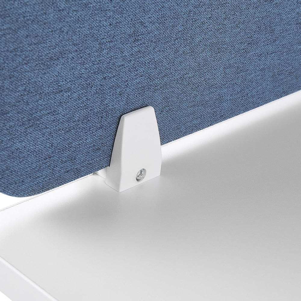 Pannello Divisorio Blu Fonoassorbente 180 x 40 cm in Plastica PET per Scrivania