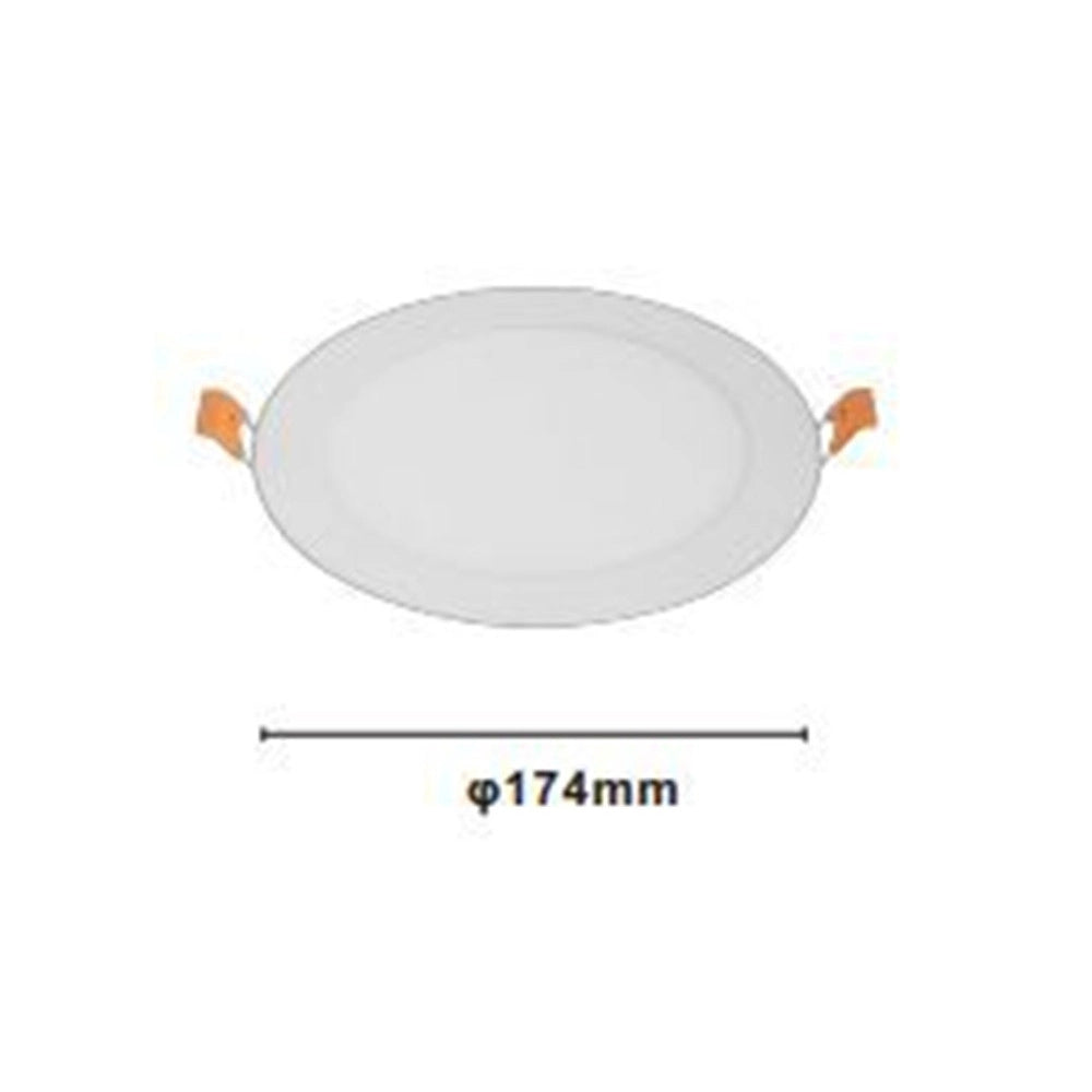 Trade Shop - Pannello Led 12 Watt Da Incasso Rotondo Bianco ø174mm Luce 3000k-6500k Ip20 00038 -