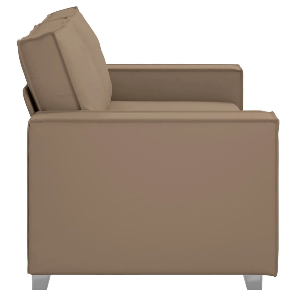 Divano a due posti Cappuccino 180 cm Pelle Sintetica 4105055