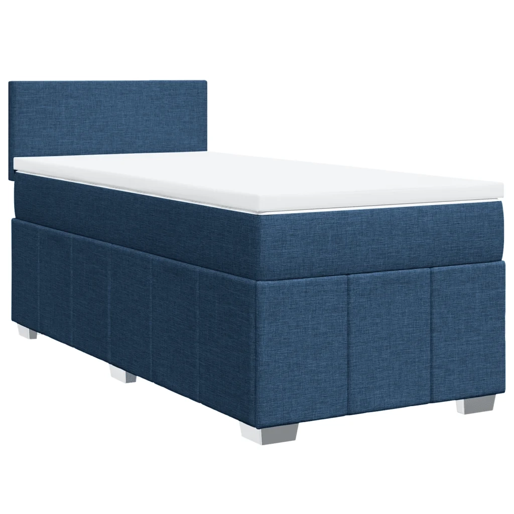 Giroletto a Molle con Materasso Blu 100x200 cm in Tessuto 3286978