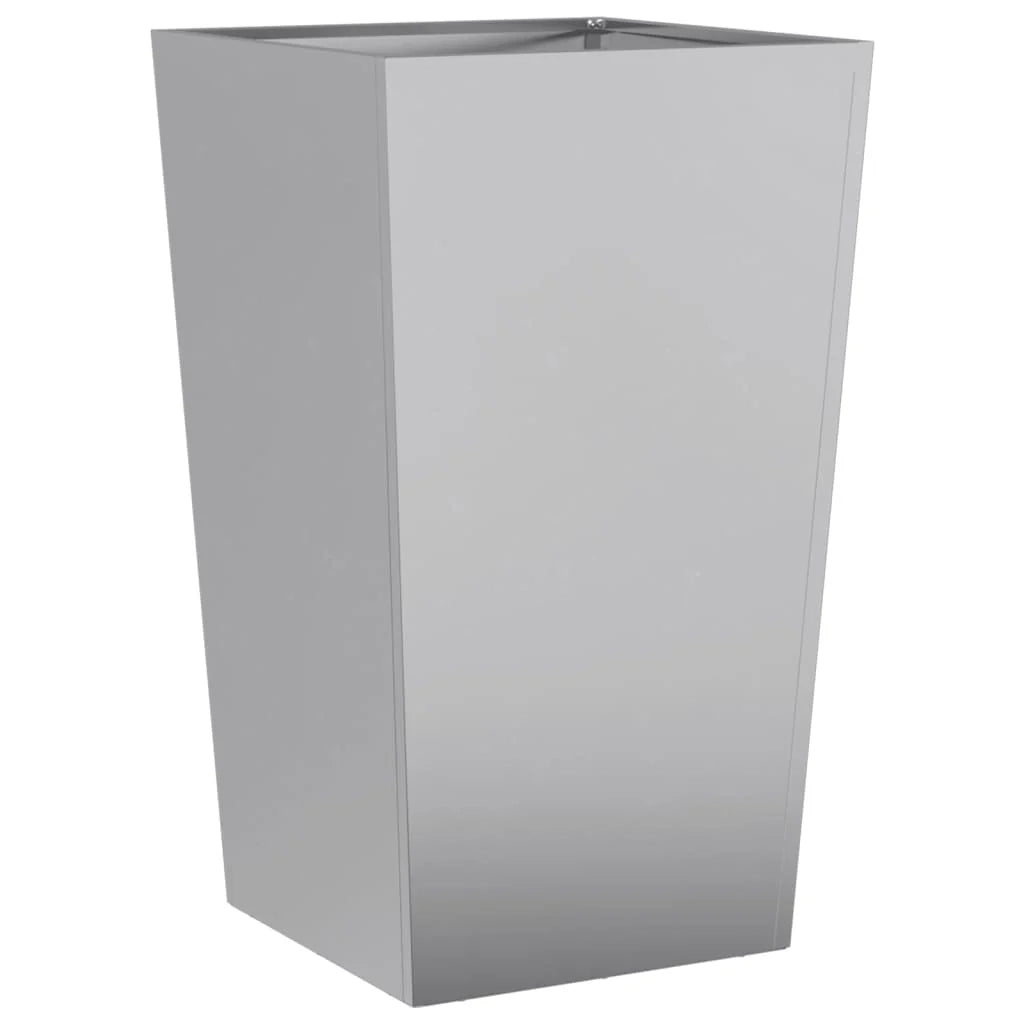 Fioriera rialzata per piante fiori terrazza giardino 45 x 45 x 75 cm acciaio zincato grigio 02_0037611