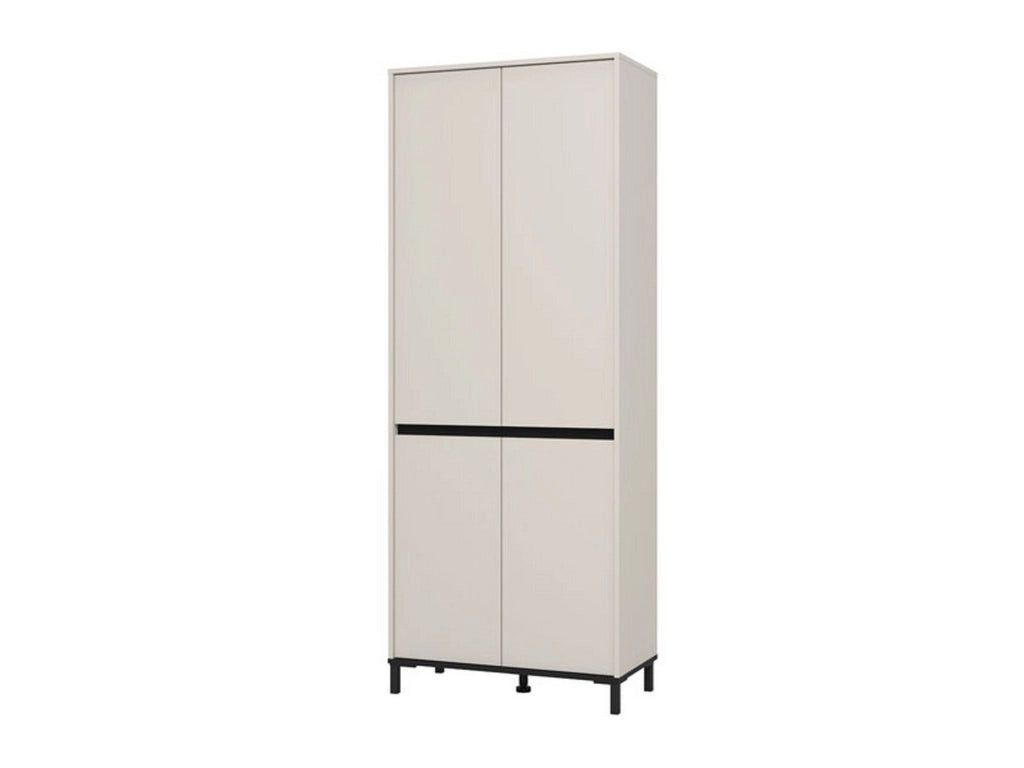 Mobile Portascarpe Peligni, Scarpiera 9 Ripiani, 80x40x205.5h cm Beige
