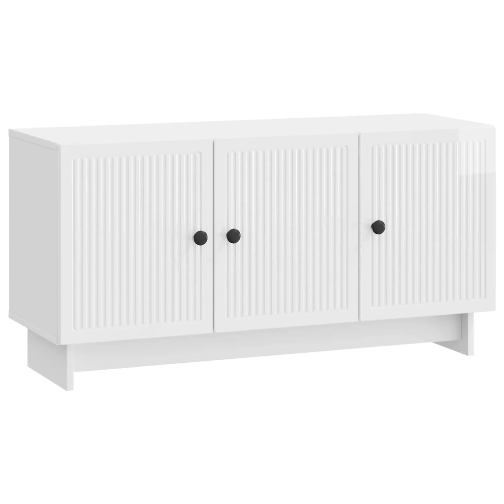 Mobile TV Bianco Lucido 99 x 34,5 x 50 cm Legno ingegnerizzato