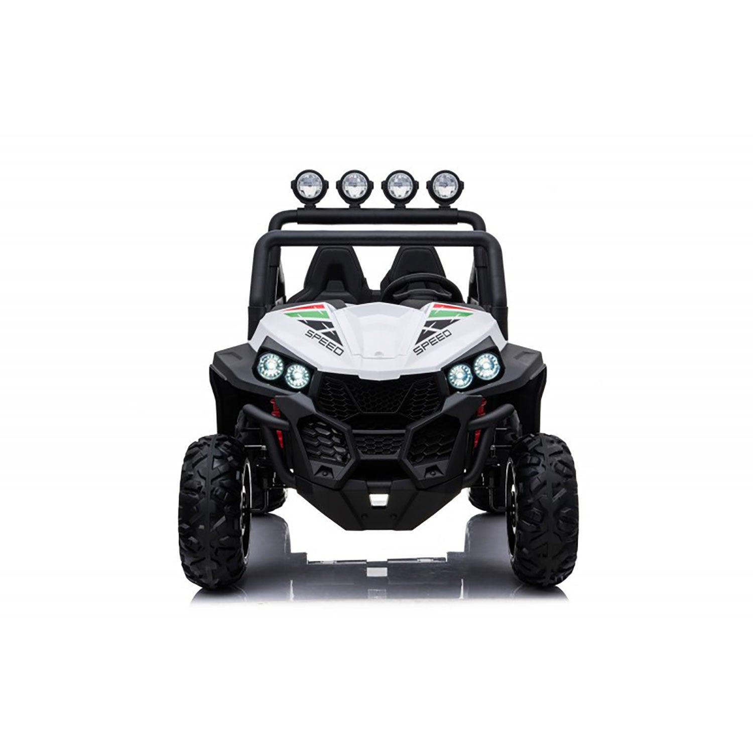 Macchina Elettrica per Bambini Licenza Ufficiale Polar 24V Fuoristrada 2 Posti Bianco
