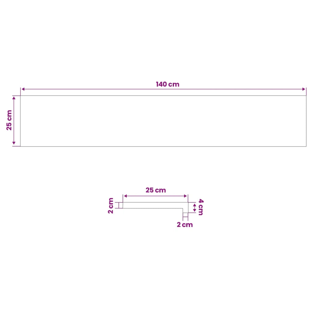 Soglie per finestre 2 pz Verniciato 140 x 25 x 2 cm 42048229