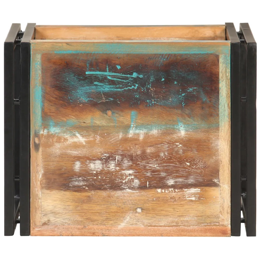 Tavolino Laterale 40x30x40 cm in Legno Massello di Recupero cod mxl 29799