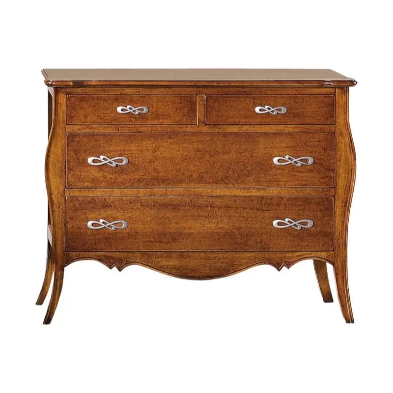 ComÒ classico 4 cassetti legno noce bassano 116x54x91 (488) - Mobili 2G