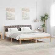 Struttura del letto con testiera-Giroletto con Testiera Marrone e taupe 180 x 200 cm 828540