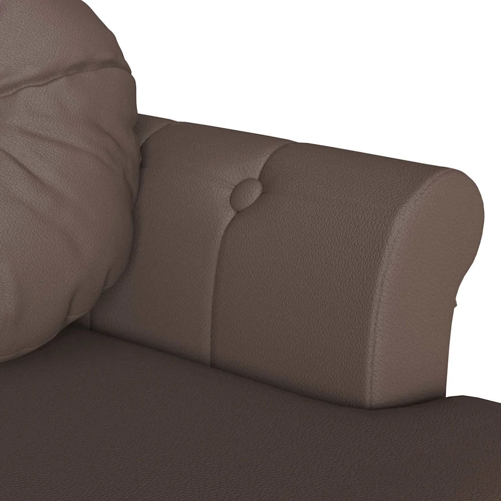 Panca Chesterfield Marrone 120,5 x 65 x 75 cm Pelle Sintetica CFW1498540