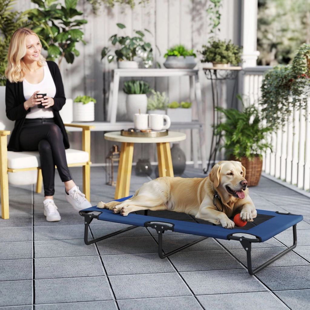 Letto per cani pieghevole in rete ¨C zephmum ¨C 107x61x20 blu scuro