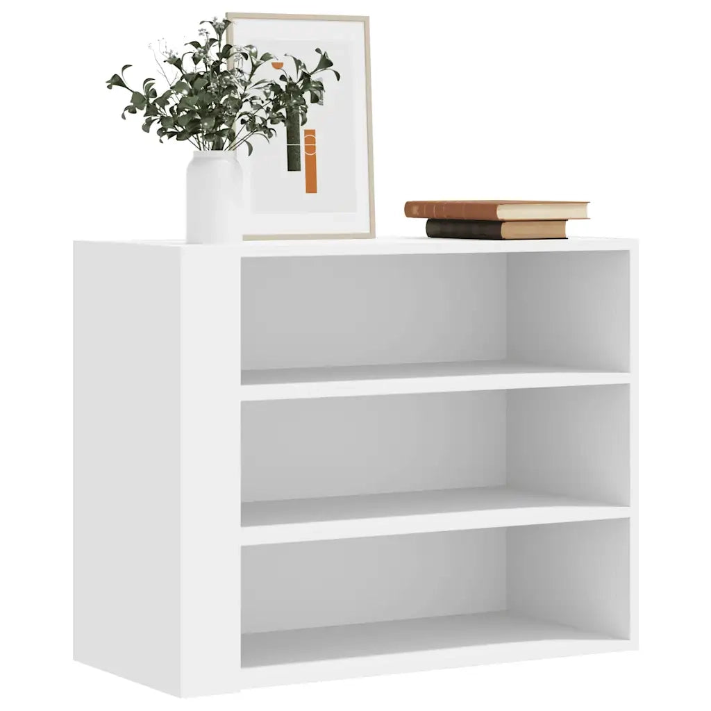 Armadietto a Muro Bianco 75x35x60 cm in Truciolato 848416
