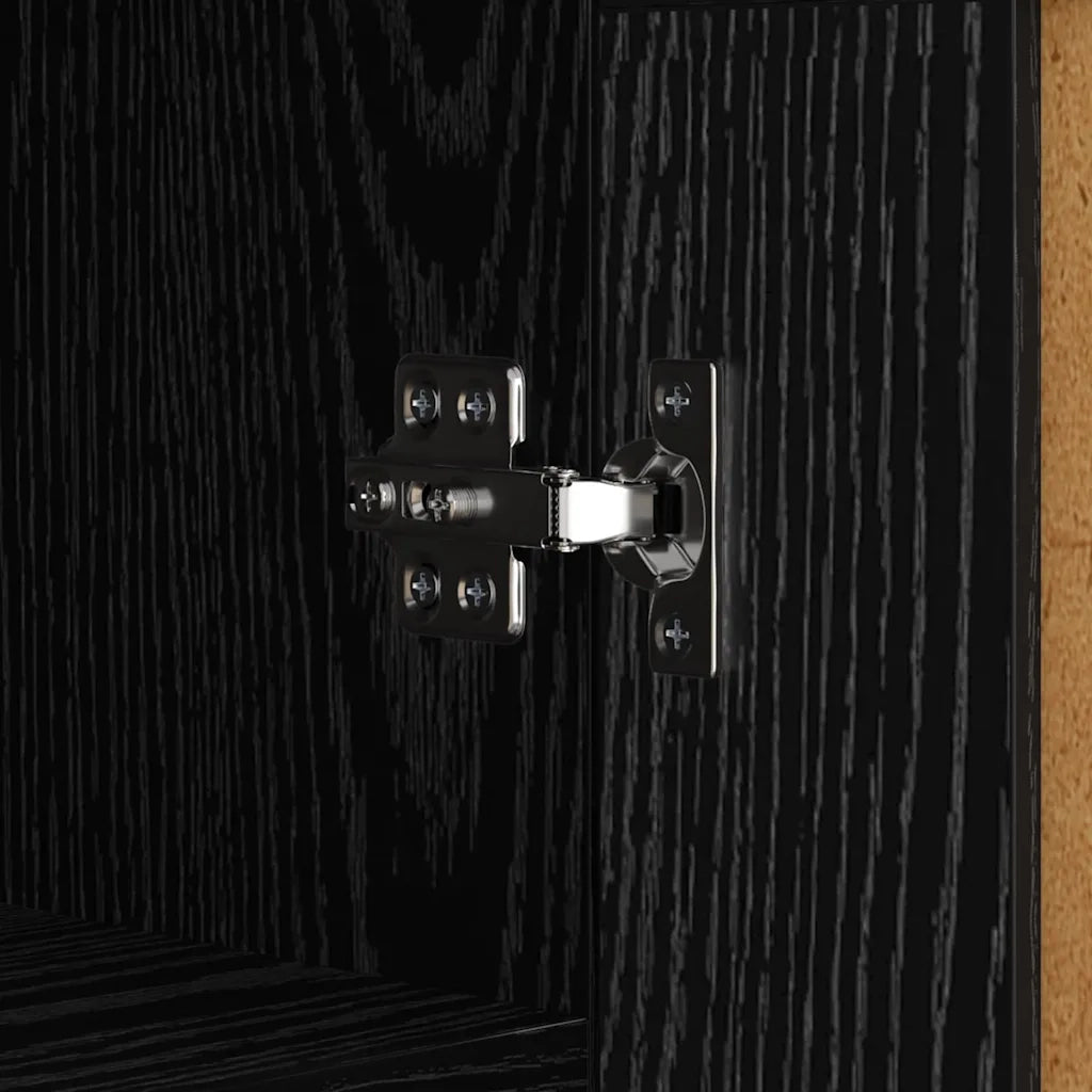 Credenza-Buffet-Armadio da cucina Rovere Nero 69,5 x 34 x 90 cm 453219
