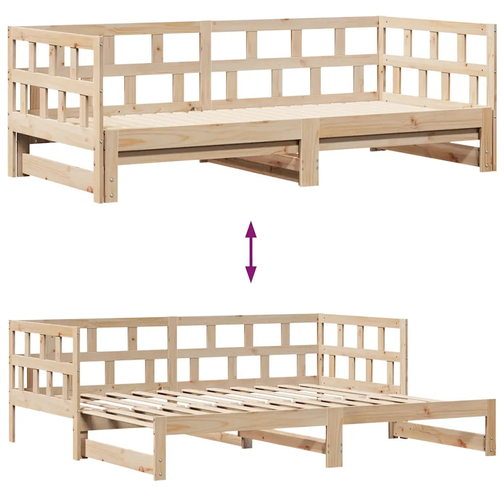 Divano Letto Estraibile con Cassetti senza Materasso 80x200 cm