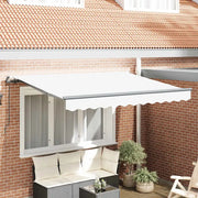 vidaXL Tenda Retrattile Bianco 300 x 200 cm Poliestere e Alluminio