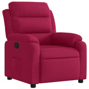 Poltrona | Sedia Relax Reclinabile Rosso Vino in Velluto