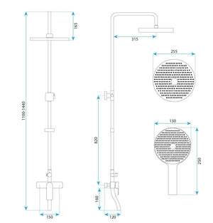 Set Doccia Rea Bloom Gold