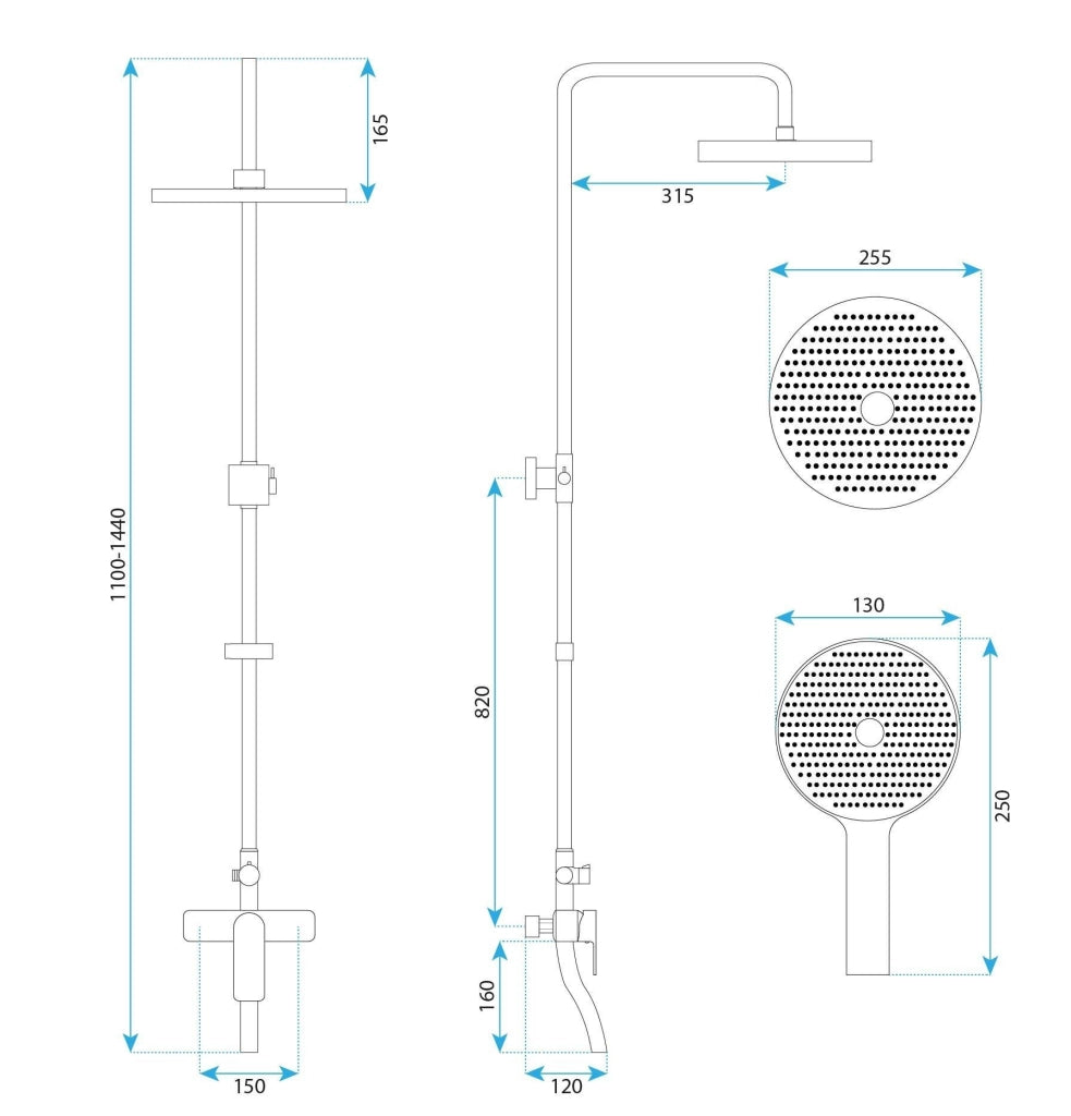 Set Doccia Rea Bloom Gold