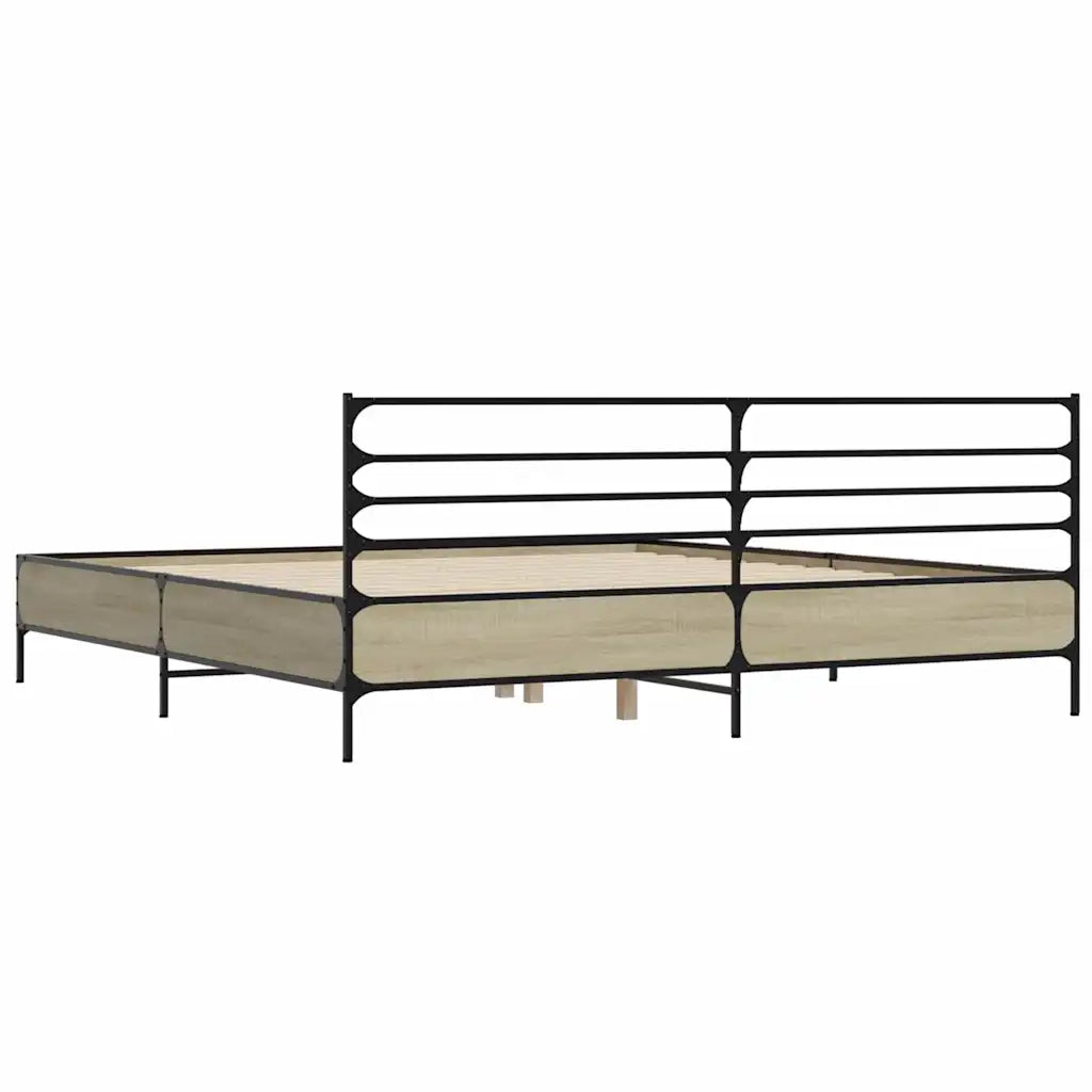 Giroletto Rovere Sonoma 180x200 cm in Legno Multistrato Metallo