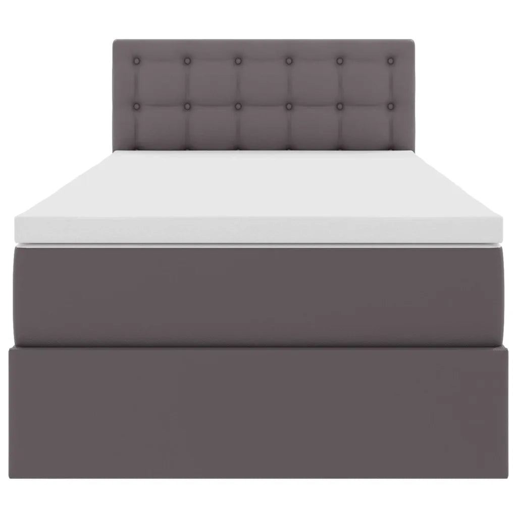 Letto con contenitore e materasso Grigio 100 x 200 cm