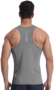 Maglia da Ciclismo senza Maniche - Leggera - Respirante - Velocemente Asciugante - Coda con Tasca - Collo Sportivo con Risvolto Raccordato