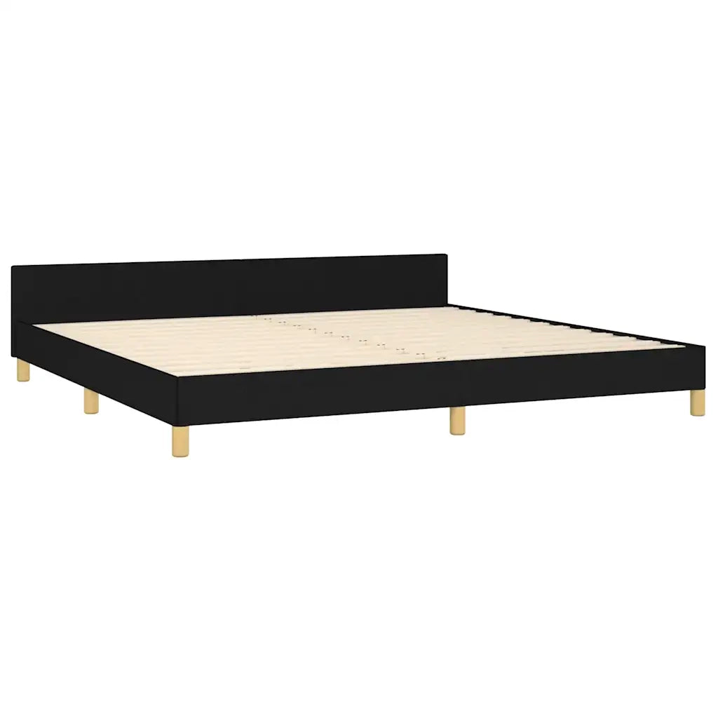 Giroletto senza Materasso Nero 200x200 cm in Tessuto 347441
