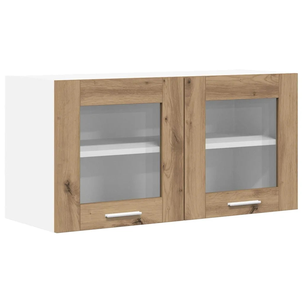 Armoire suspendue Chêne Artisan et Blanc 80 x 31 x 40 cm