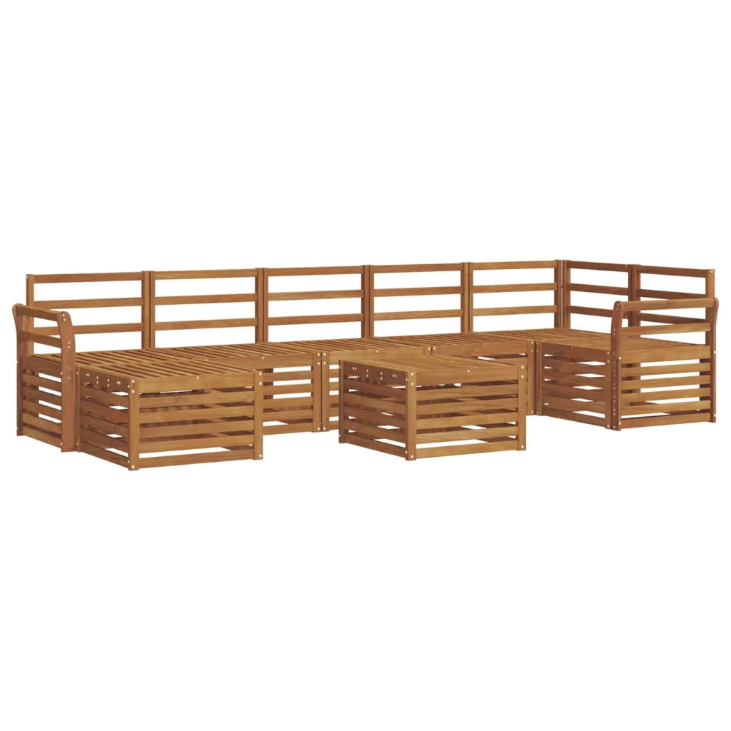 Set di divani da esterno 8 pcs Naturale