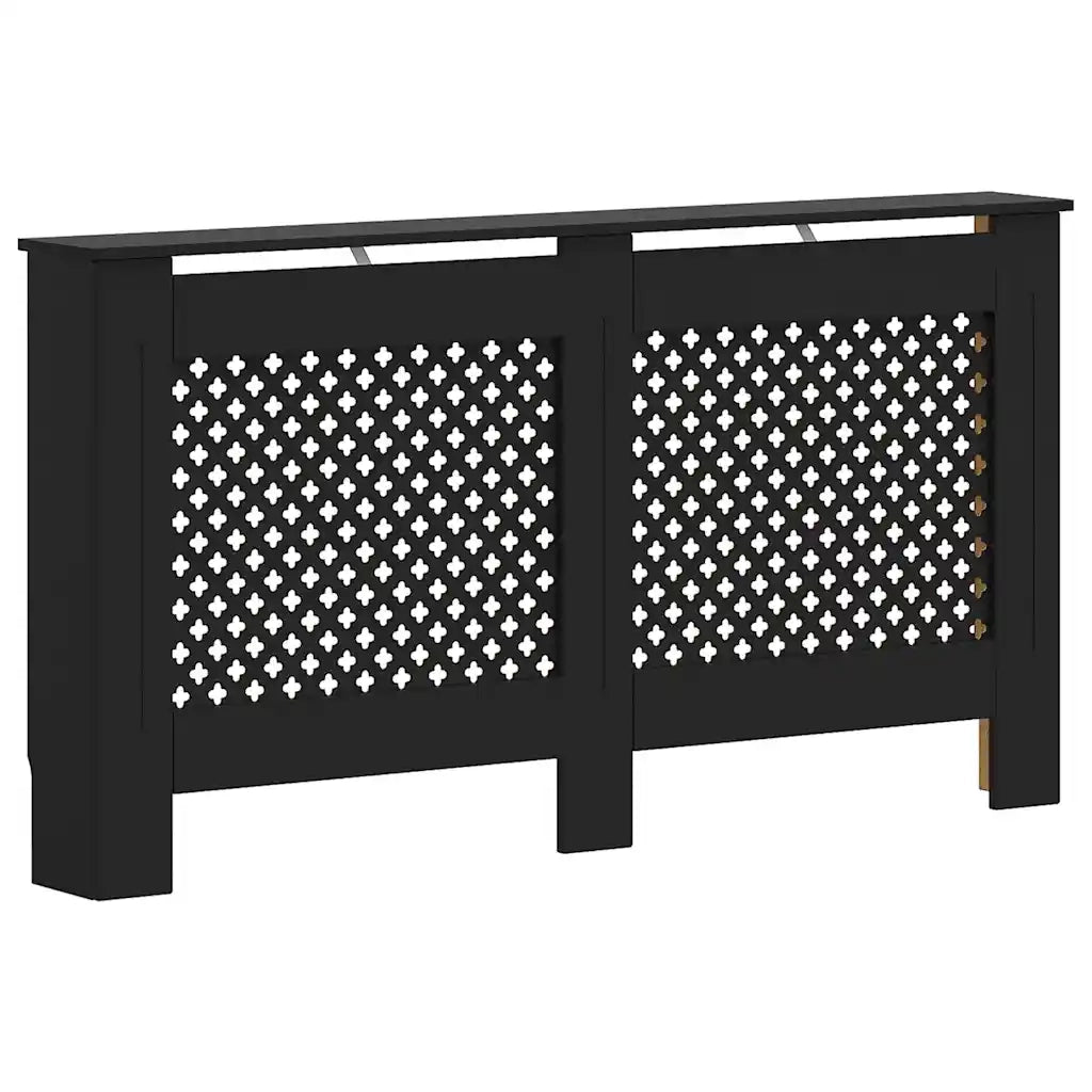 Copertura per Radiatore Nera 152x19x81 cm in MDF cod mxl 76797
