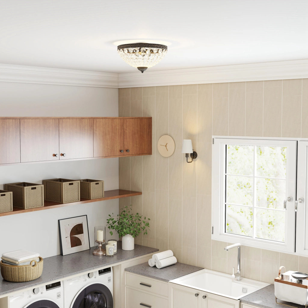 Lampadario a sospensione in cristallo vintage ¨C Minimal ¨C nero