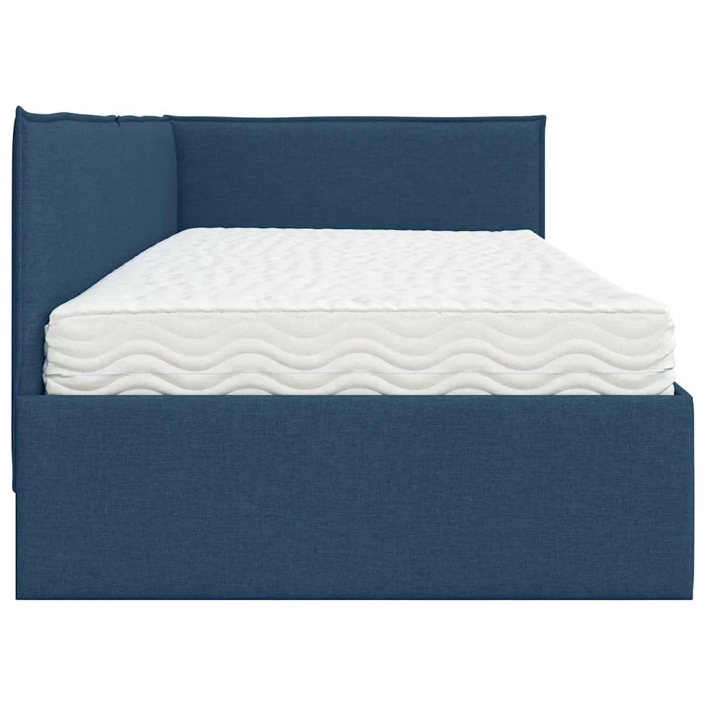 Struttura Letto Angolare con Materasso 2 pcs Blu Velluto 3394020