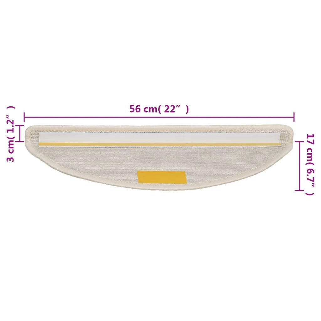 Tappetini per Scale 10 pz 56x17x3 cm Bianchi