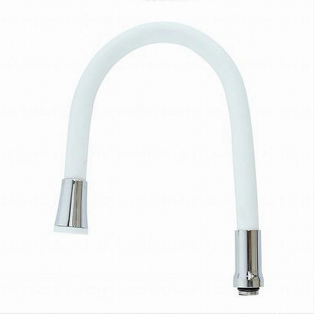 Trade Shop - Canna Ricambio Miscelatore Rubinetto Lavello Cucina Flessibile Bianco 50cm 87502 -