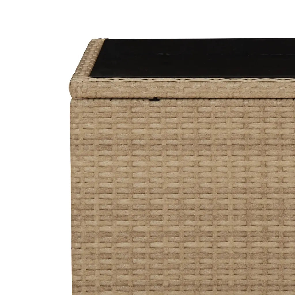 Set da Pranzo da Giardino 3 pz con Cuscini Beige in Polyrattan 3277590