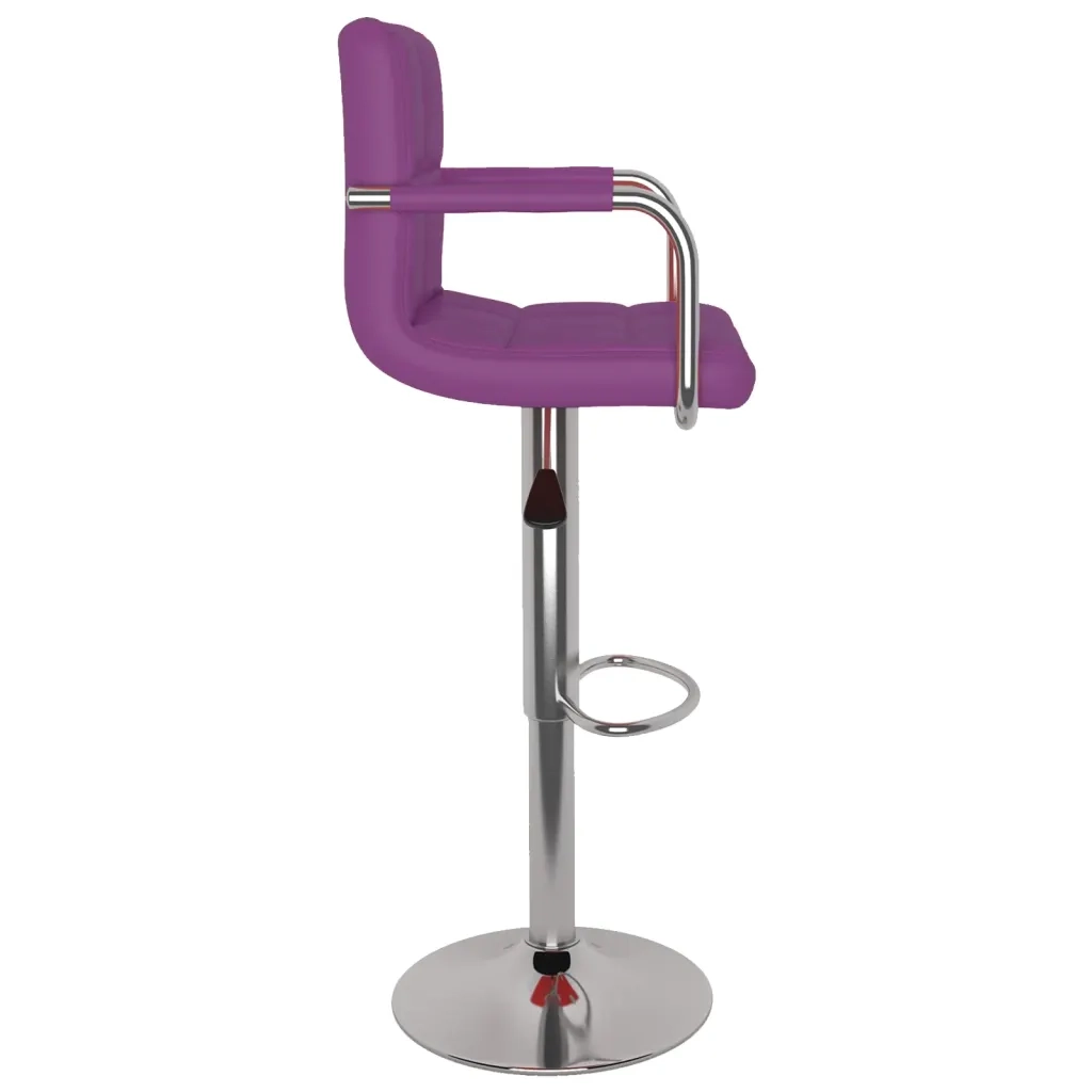 Sgabelli da Bar 2 pz Viola in Similpelle 334601
