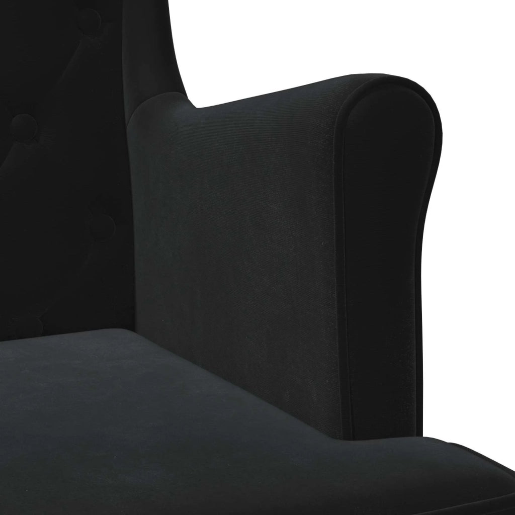 Divano Sedia-Poltrona-Poltroncina Nero Velluto 541004