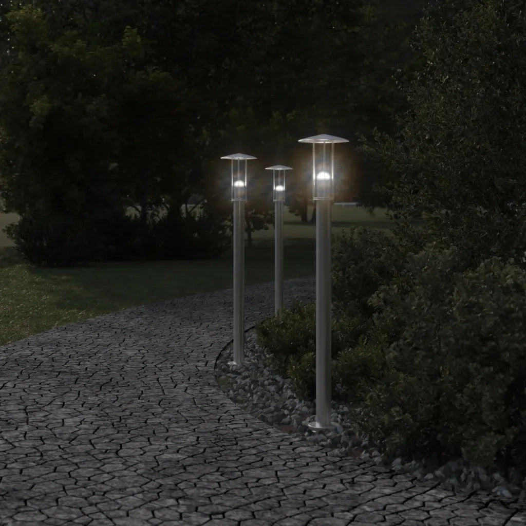 Lampada da Terra per Esterni Argento 100 cm in Acciaio Inox CFW7218668